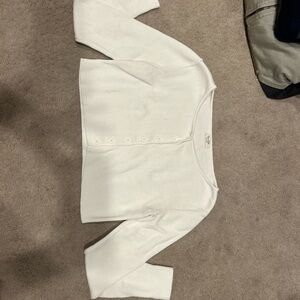 Brandy Melville Ivory Button-Up Cardigan